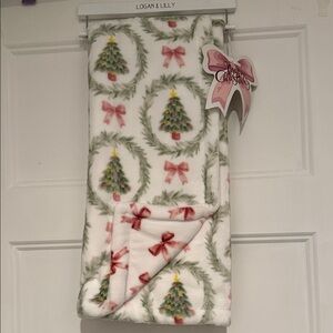 Infant Double Sided Christmas Tree Fleece Throw Blanket